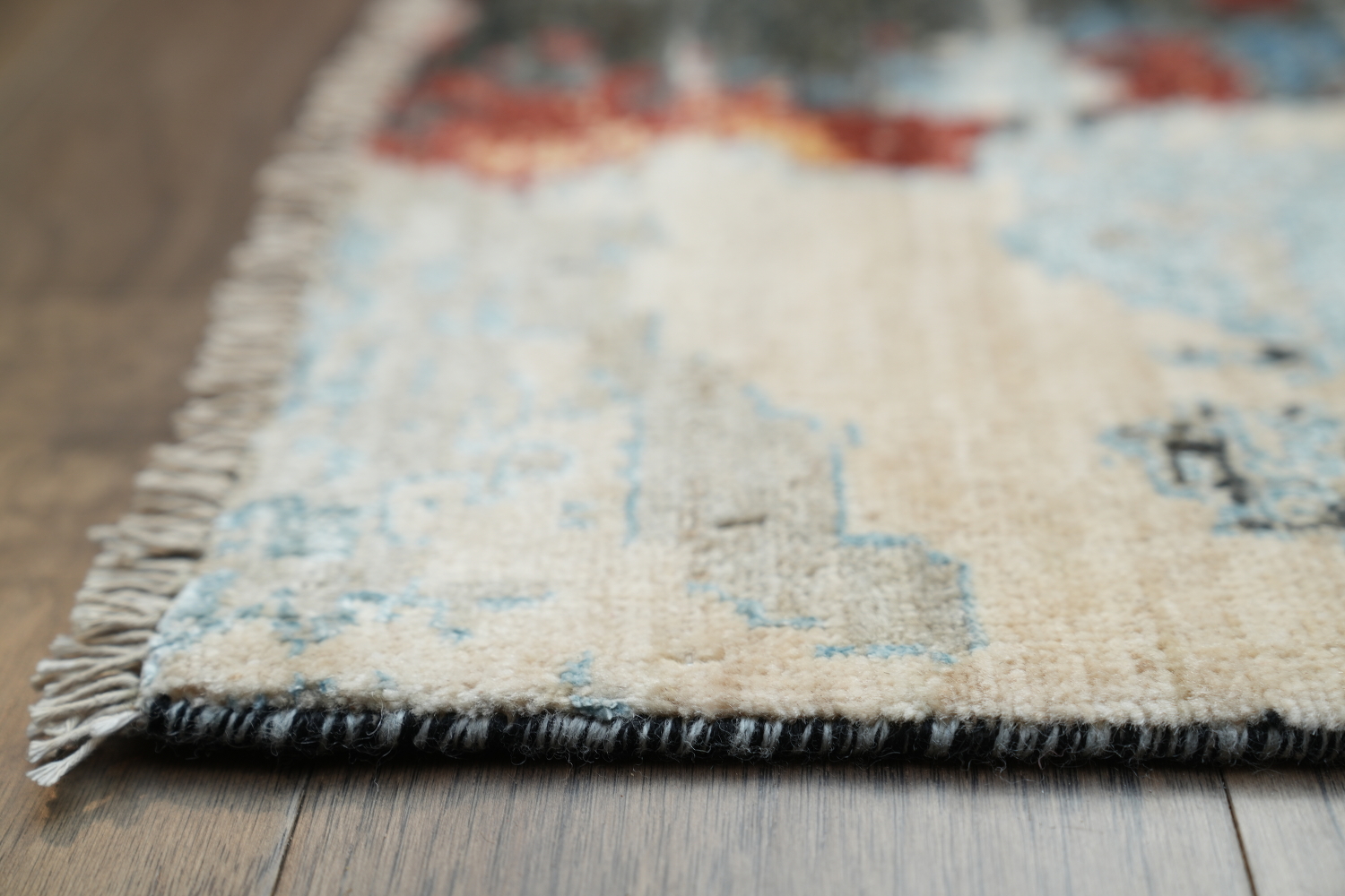 Vegetable Dye Wool/ Silk Abstract Oriental Area Rug 7x10