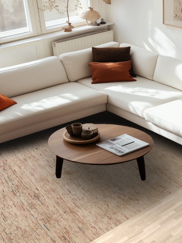 Luxe Textured Beige Area Rug for Sophisticated Spaces 6x9