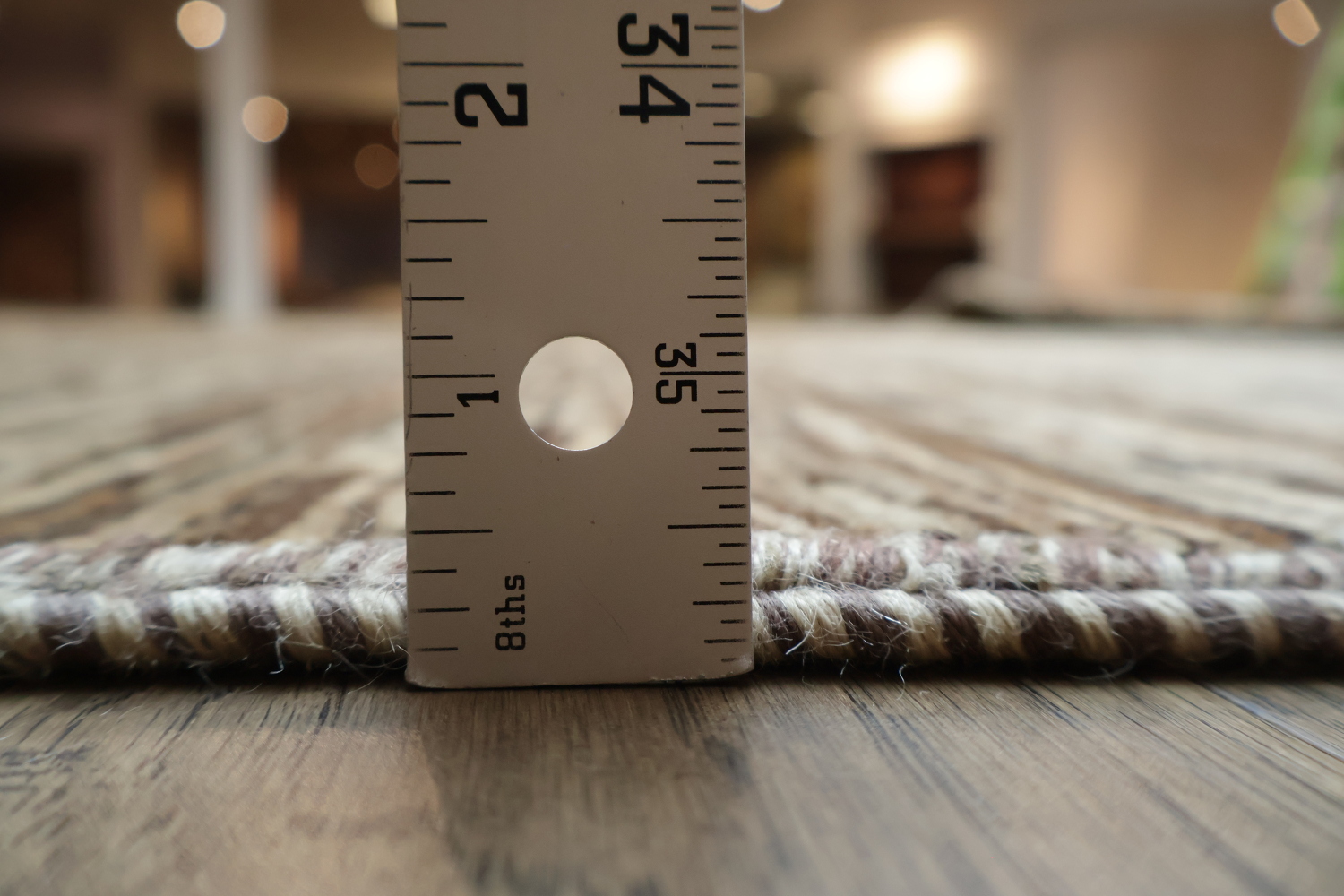 Brown Textured Striped Gabbeh Area Rug for Warm and Cozy Spaces 7x9
