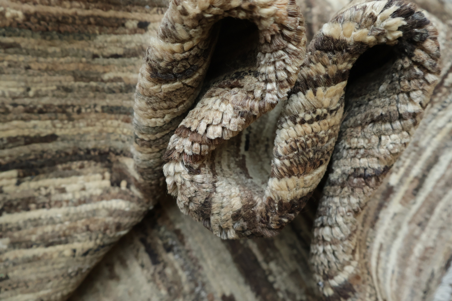 Brown Textured Striped Gabbeh Area Rug for Warm and Cozy Spaces 7x9