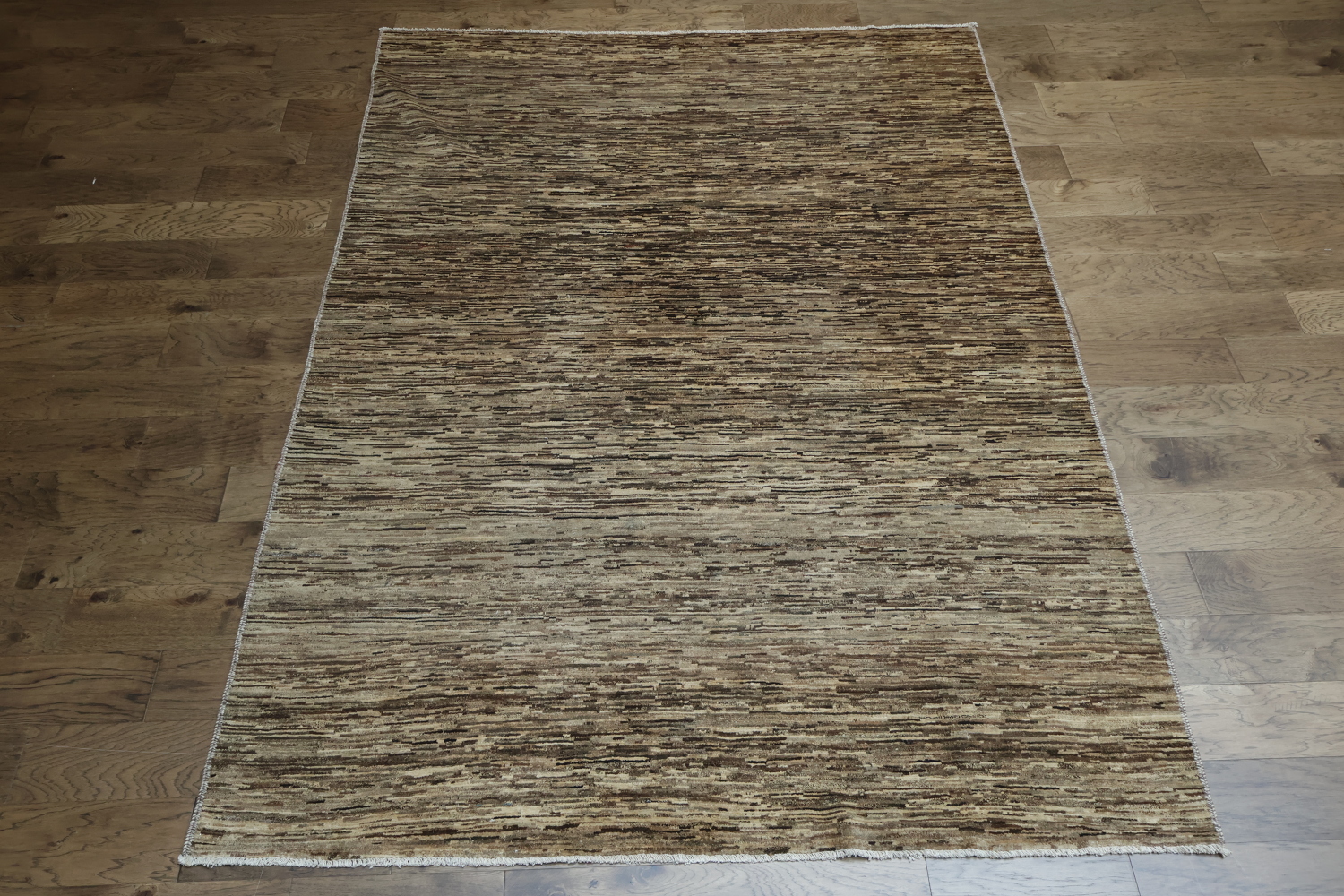 Brown Textured Striped Gabbeh Area Rug for Warm and Cozy Spaces 7x9