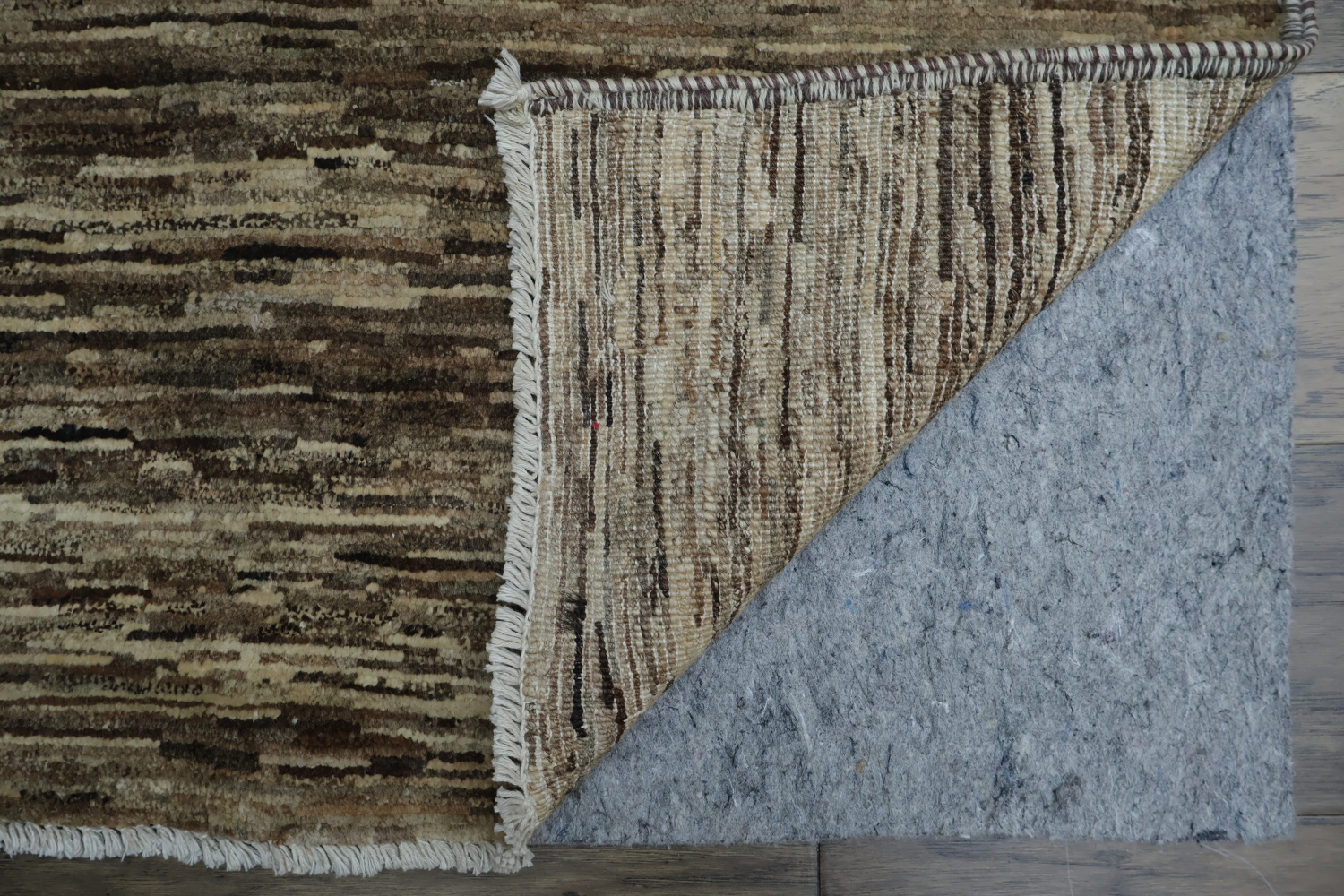 Brown Textured Striped Gabbeh Area Rug for Warm and Cozy Spaces 7x9