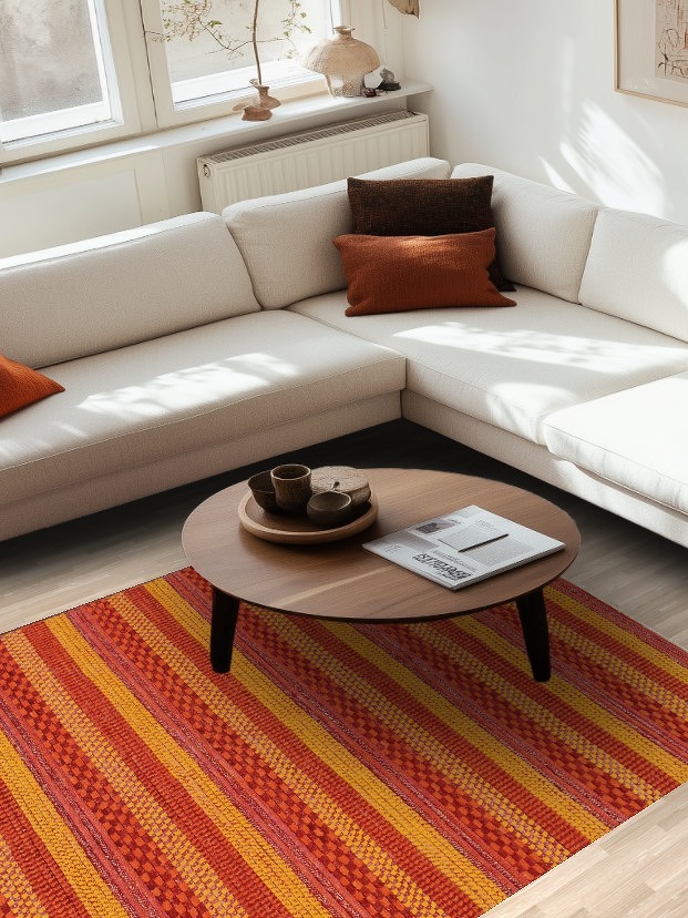 Striped Wool Gabbeh Kashkoli Oriental Rug 5x8