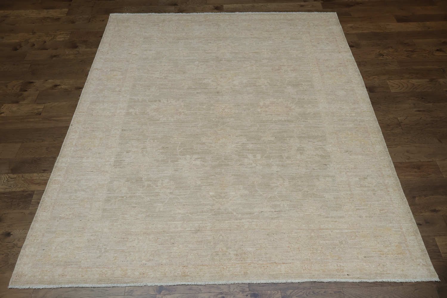 Vegetable Dye Wool Oushak Turkish Rug 9x11