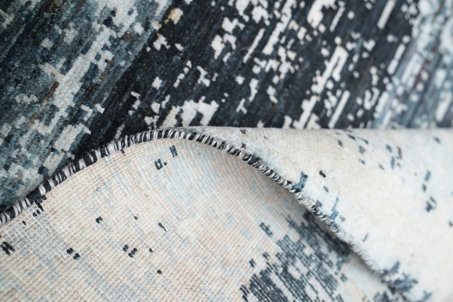 Vegetable Dye Wool Abstract Oriental Area Rug 6x8