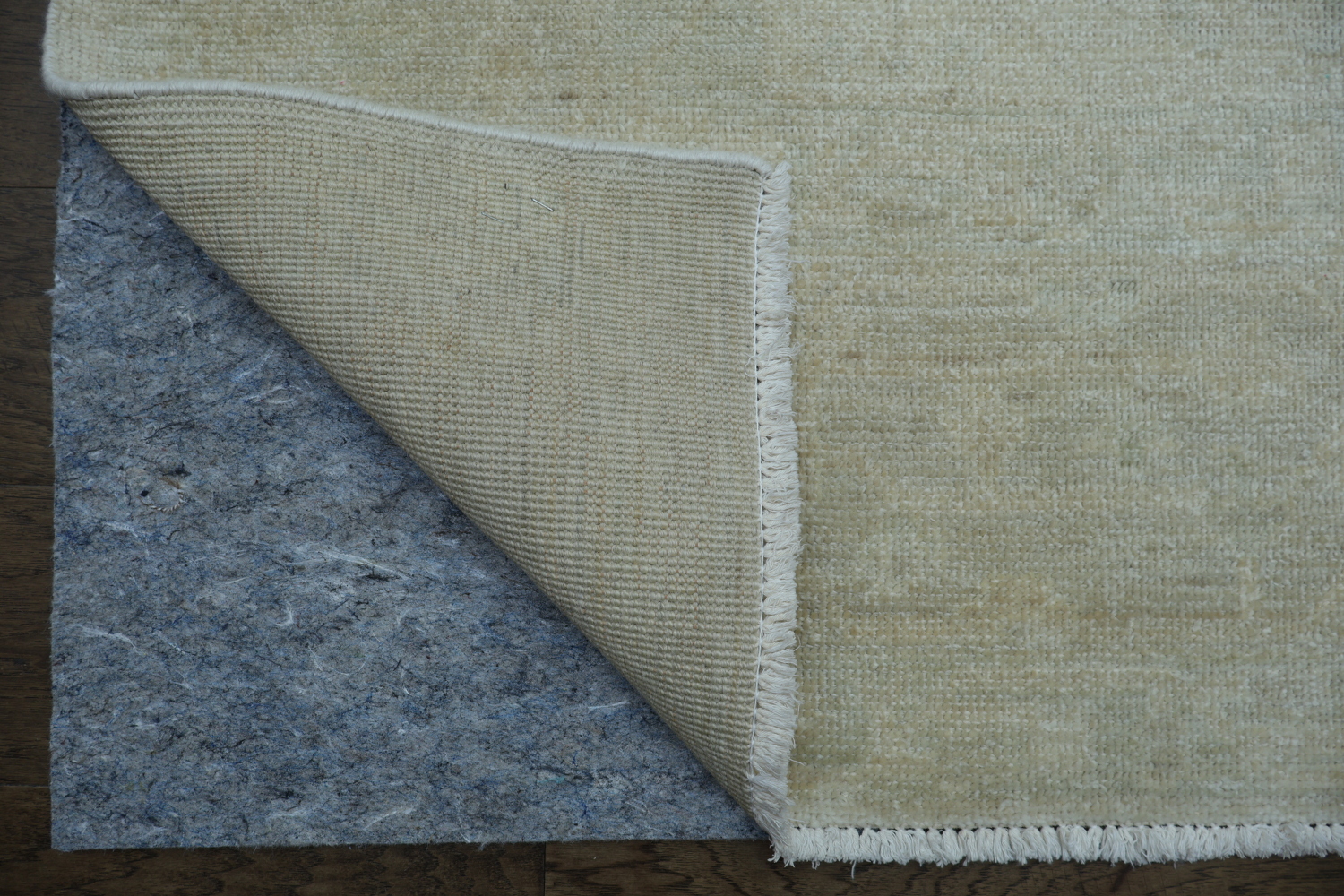 Soft Beige Minimal Pattern Oushak Turkish Area Rug 7x10