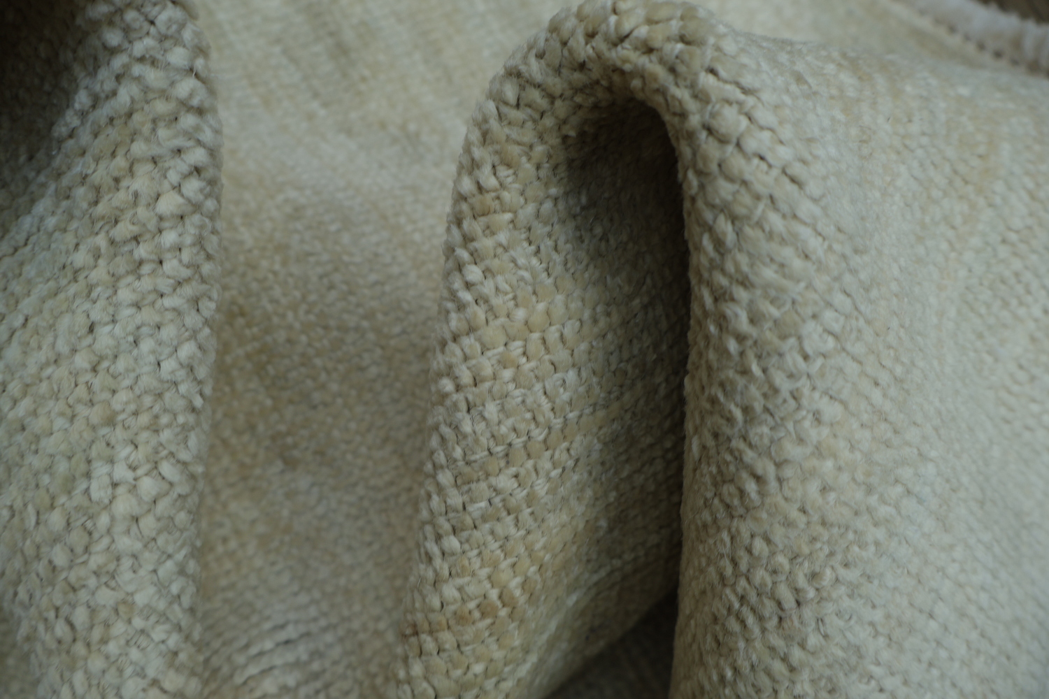 Soft Beige Minimal Pattern Oushak Turkish Area Rug 7x10