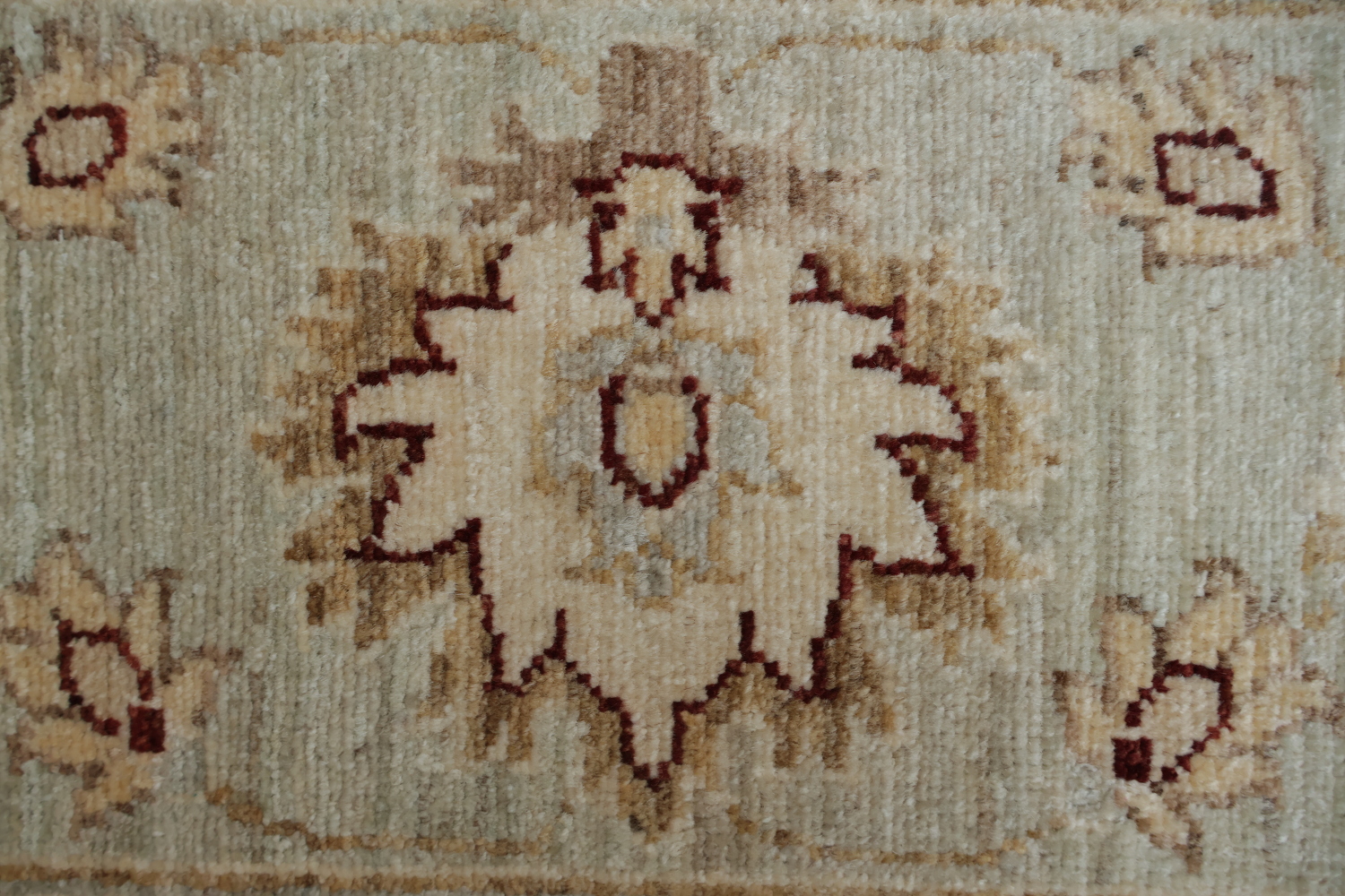 Rich Burgundy and Ivory Floral Patterned Peshawar Living Room Rug 6x9