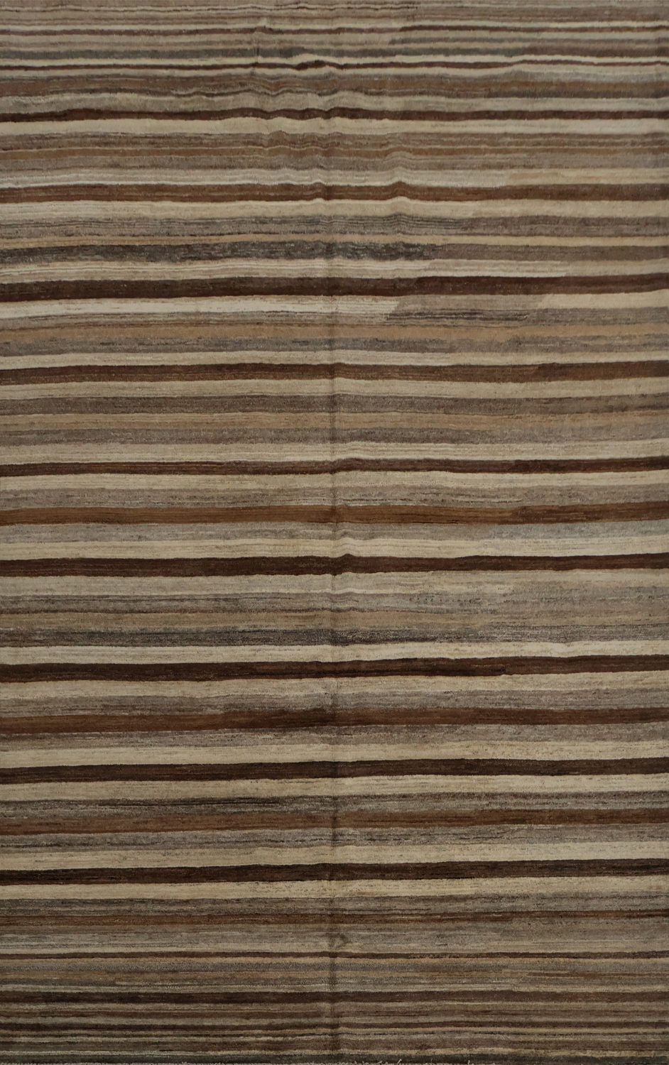 Versatile Espresso Stripes Gabbeh Kashkoli Modern Area Rug 7x10