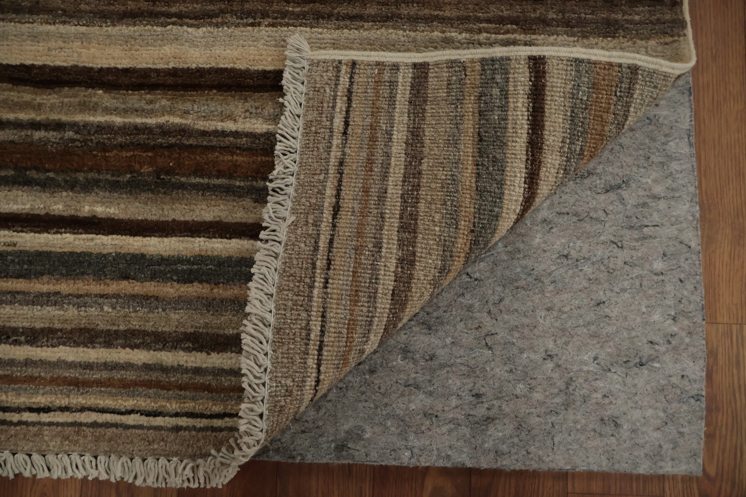 Versatile Espresso Stripes Gabbeh Kashkoli Modern Area Rug 7x10