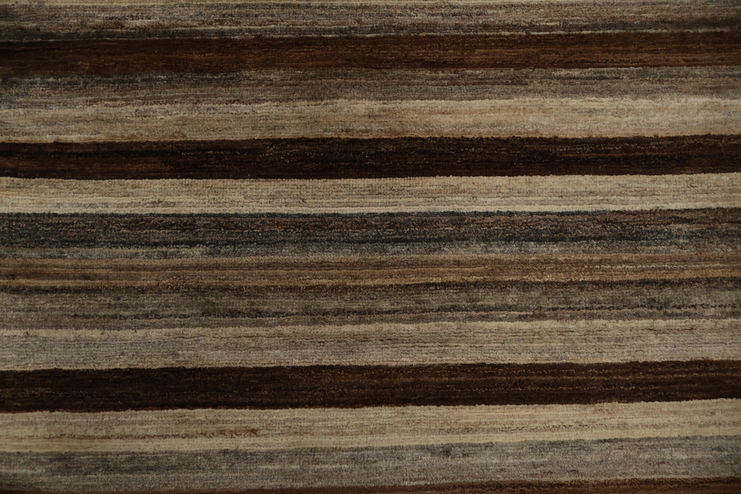 Versatile Espresso Stripes Gabbeh Kashkoli Modern Area Rug 7x10