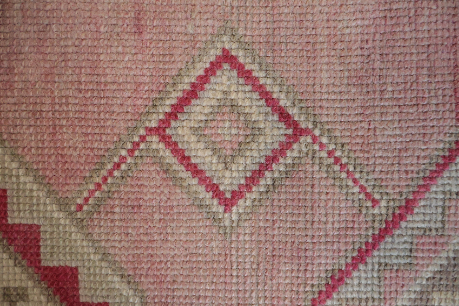 Vintage-Inspired Turkish Tribal Runner Rug in Soft Pink Tones 3x10 ft