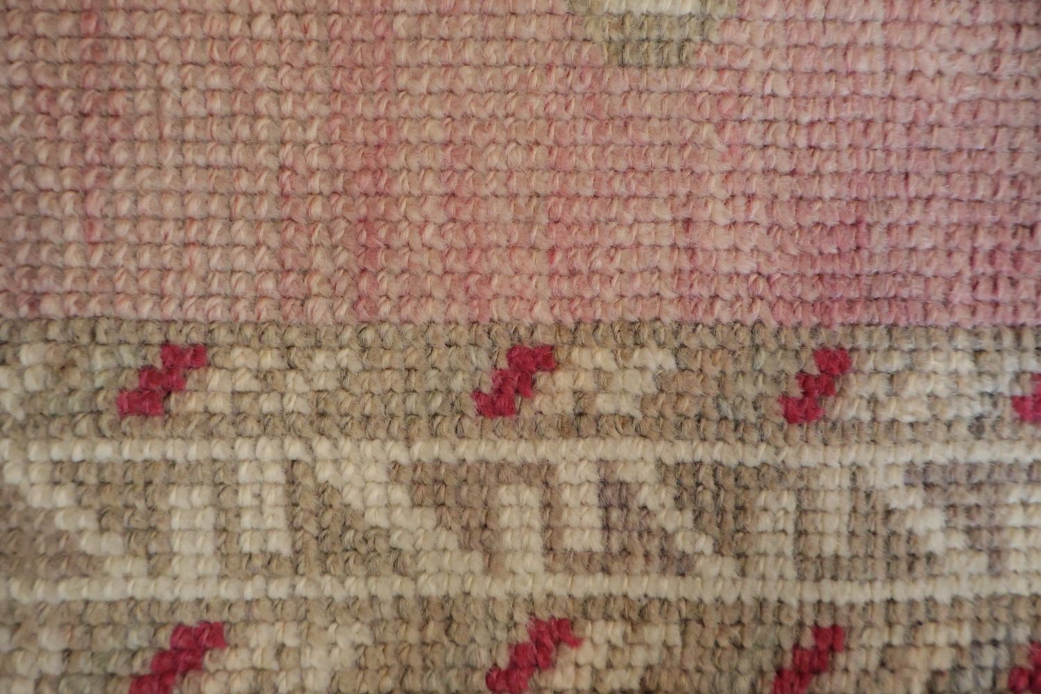 Vintage-Inspired Turkish Tribal Runner Rug in Soft Pink Tones 3x10 ft