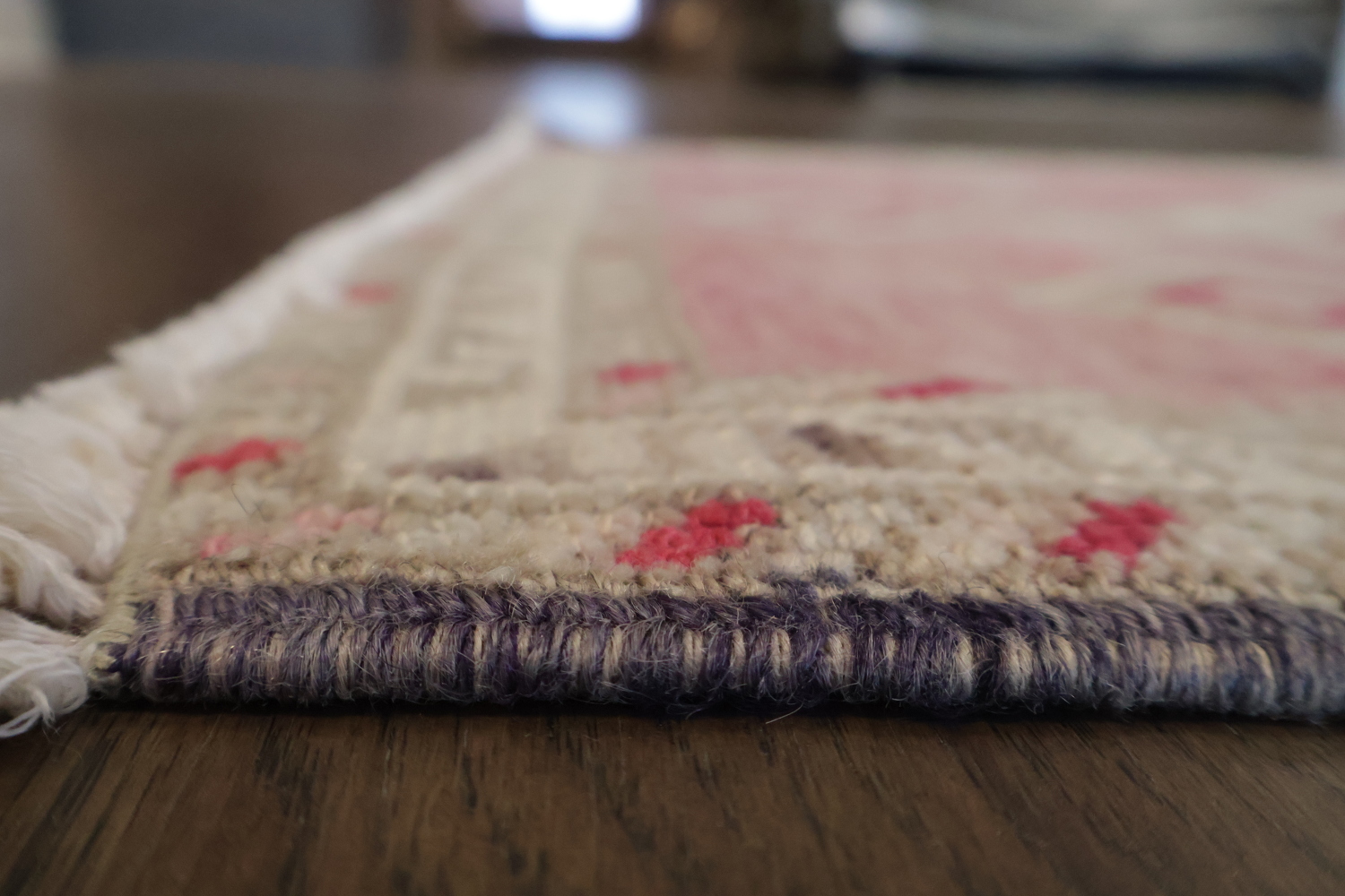 Vintage-Inspired Turkish Tribal Runner Rug in Soft Pink Tones 3x10 ft