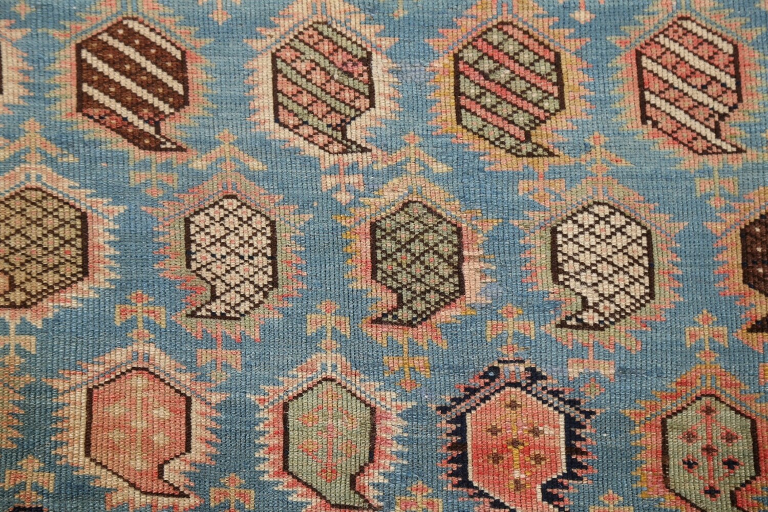 Pre-1900 Antique Vegetable Dye Shirvan Oriental Rug 5x6