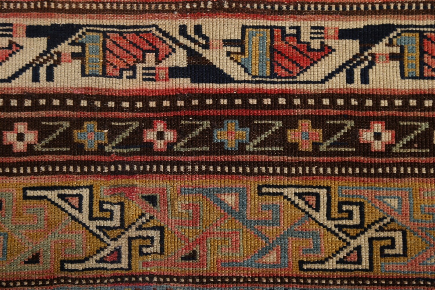 Pre-1900 Antique Vegetable Dye Shirvan Oriental Rug 5x6