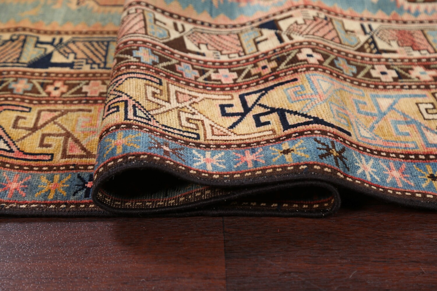 Pre-1900 Antique Vegetable Dye Shirvan Oriental Rug 5x6