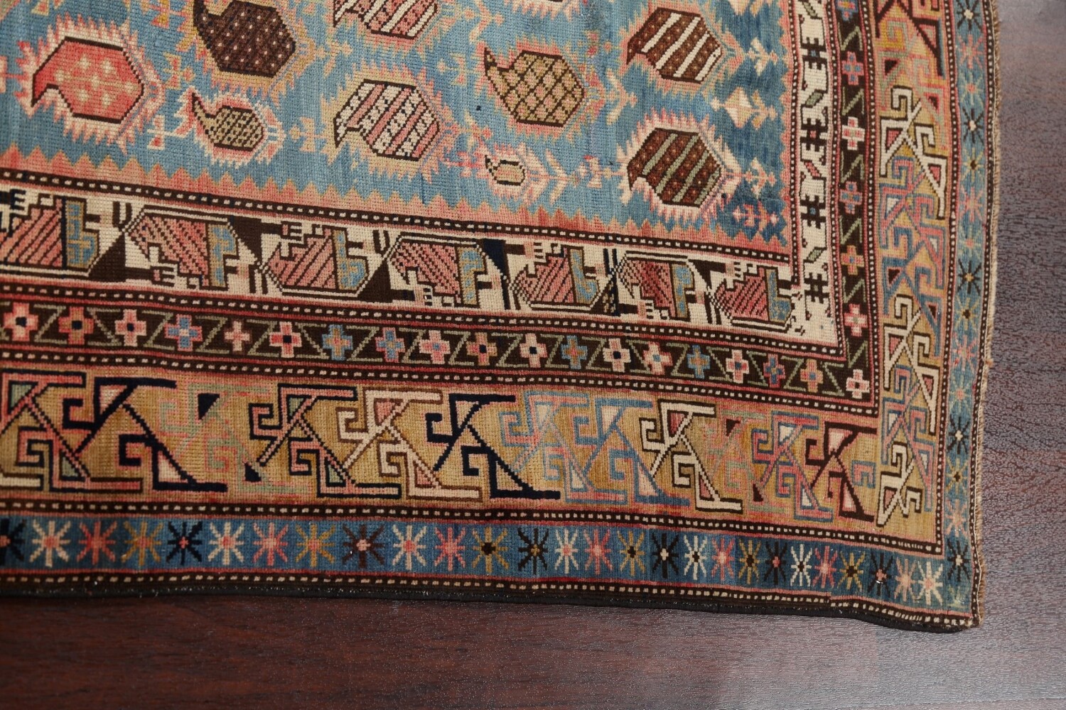 Pre-1900 Antique Vegetable Dye Shirvan Oriental Rug 5x6