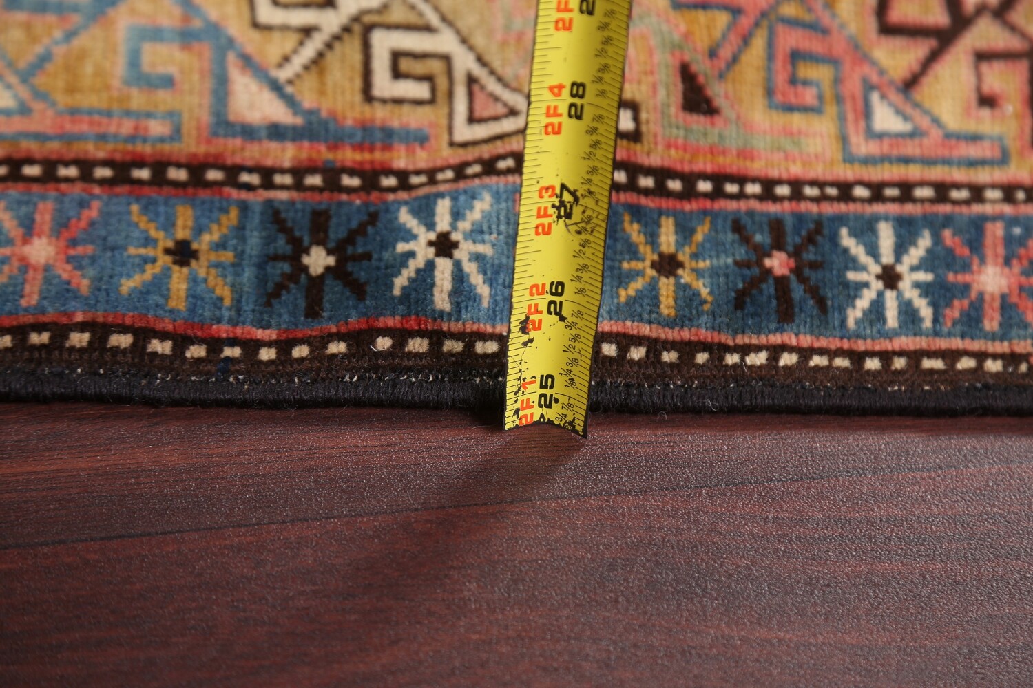 Pre-1900 Antique Vegetable Dye Shirvan Oriental Rug 5x6