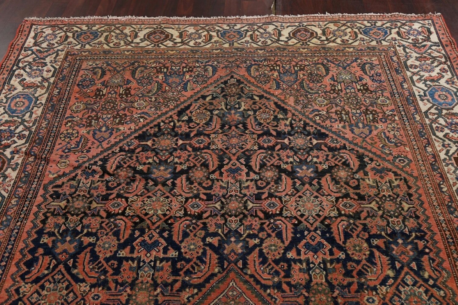 Pre-1900 Antique Vegetable Dye Malayer Persian Rug 7x16
