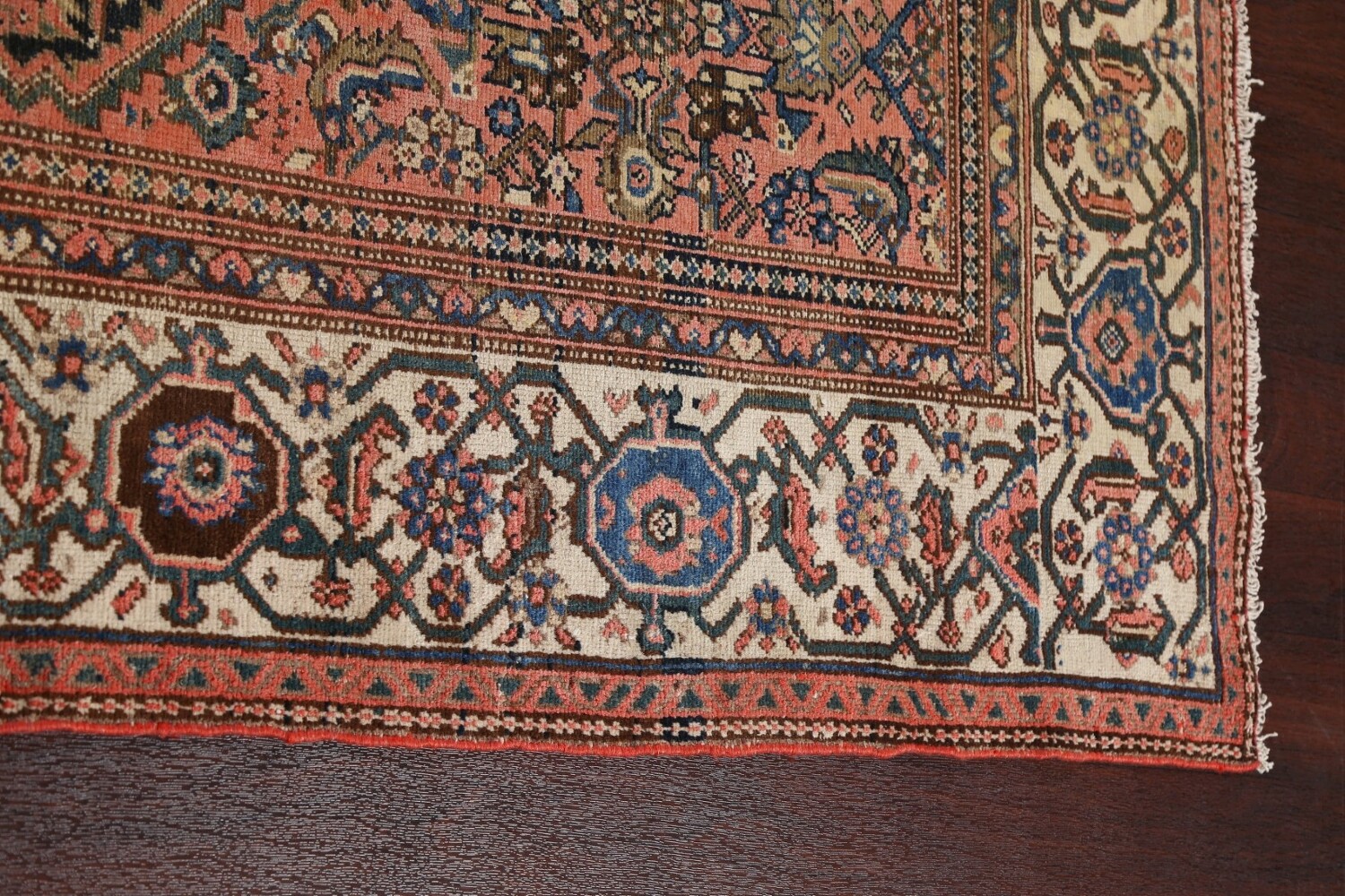 Pre-1900 Antique Vegetable Dye Malayer Persian Rug 7x16