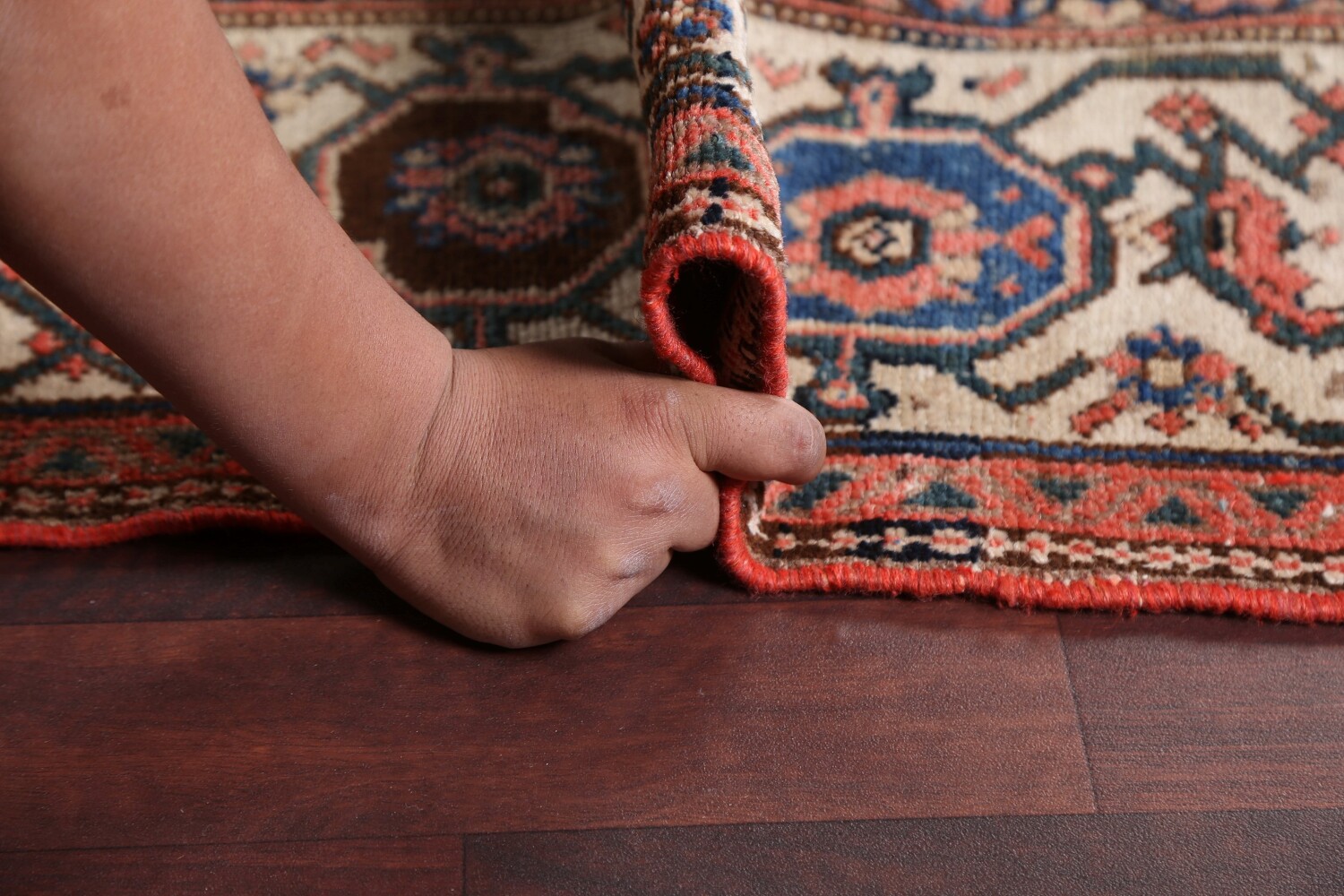 Pre-1900 Antique Vegetable Dye Malayer Persian Rug 7x16