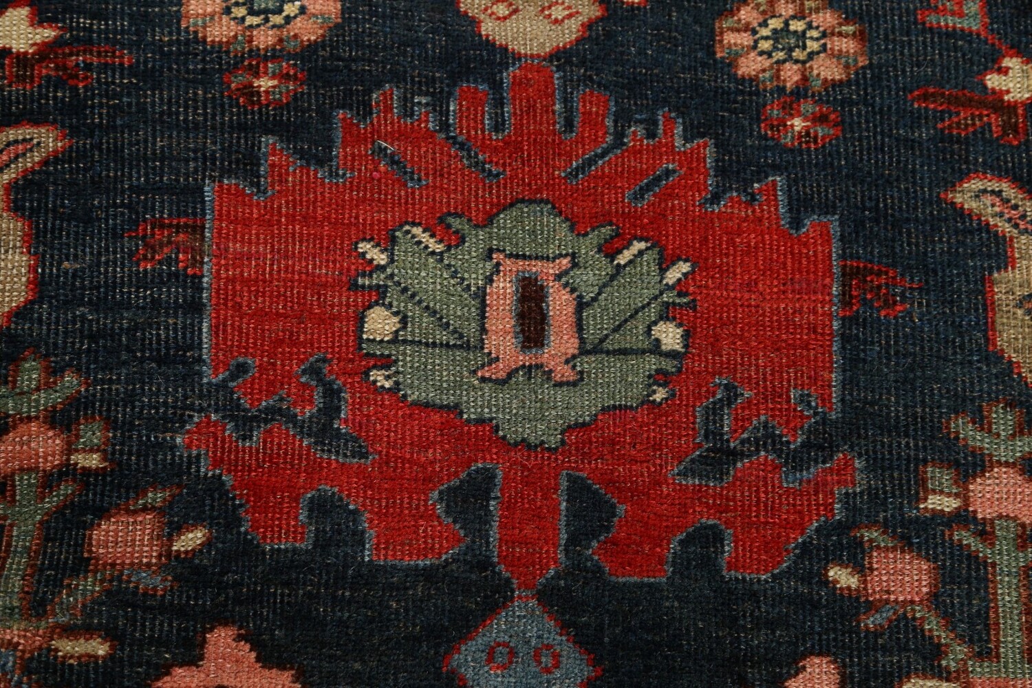 Pre-1900 Antique Vegetable Dye Bidjar Halvaei Persian Rug 8x13