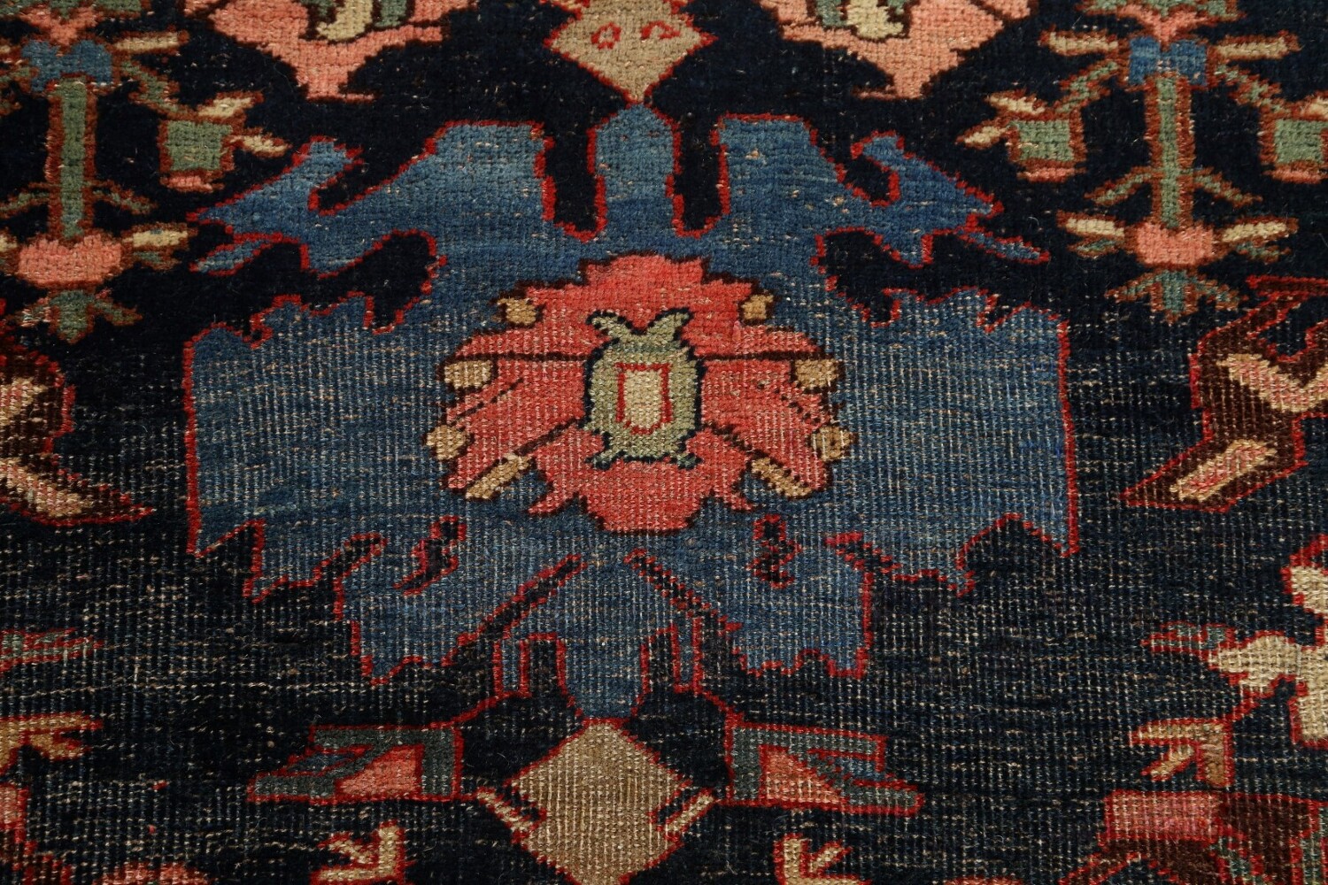 Pre-1900 Antique Vegetable Dye Bidjar Halvaei Persian Rug 8x13