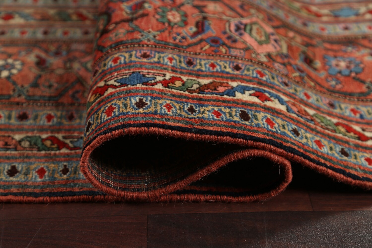 Pre-1900 Antique Vegetable Dye Bidjar Halvaei Persian Rug 8x13