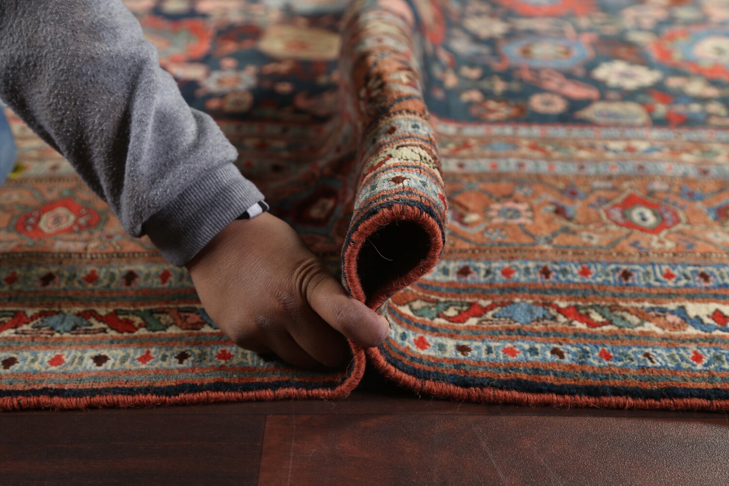Pre-1900 Antique Vegetable Dye Bidjar Halvaei Persian Rug 8x13