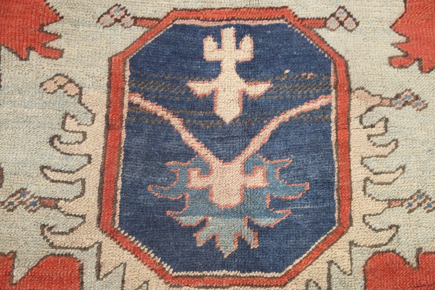 Pre-1900 Antique Vegetable Dye Heriz Serapi Persian Area Rug 9x12