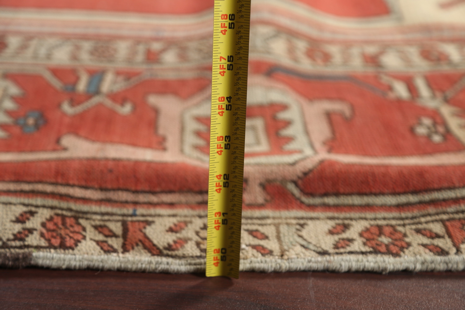 Pre-1900 Antique Vegetable Dye Heriz Serapi Persian Area Rug 9x12