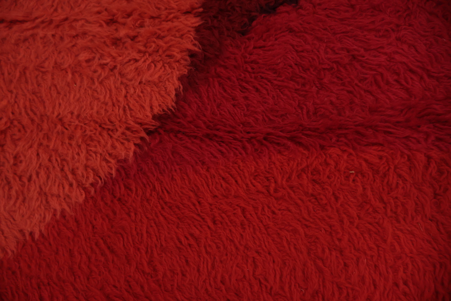 Red and Orange Artistic Design Rya Vegetable Dye Area Rug 10x14
