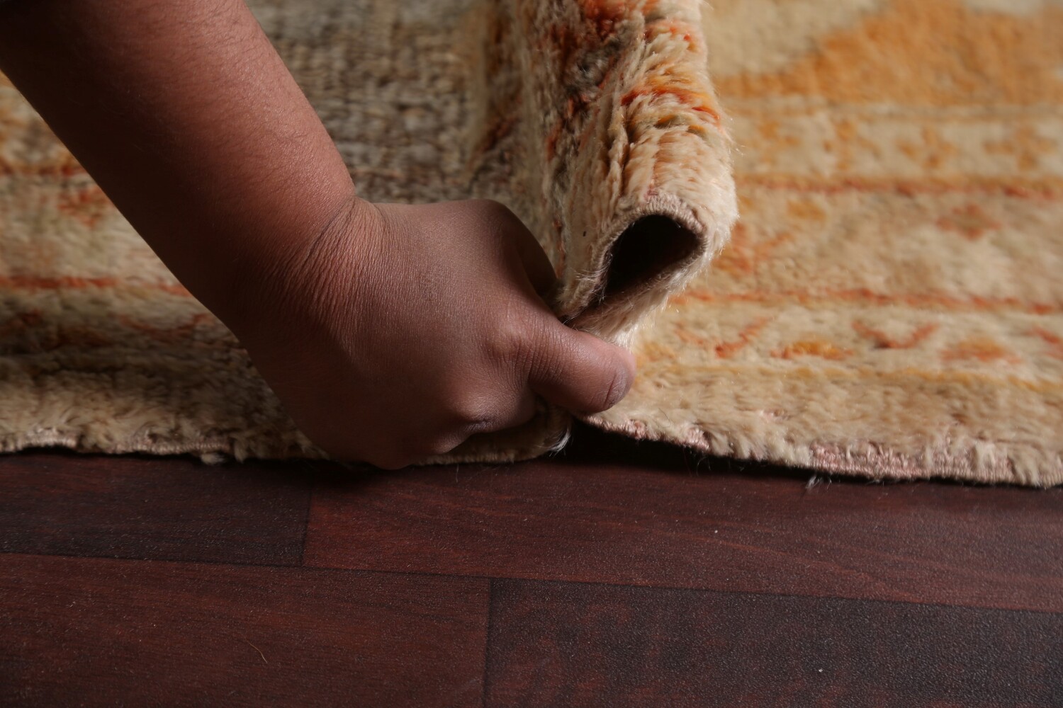 Pre-1900 Antique Vegetable Dye Oushak ANGORA Turkish Rug 13x14