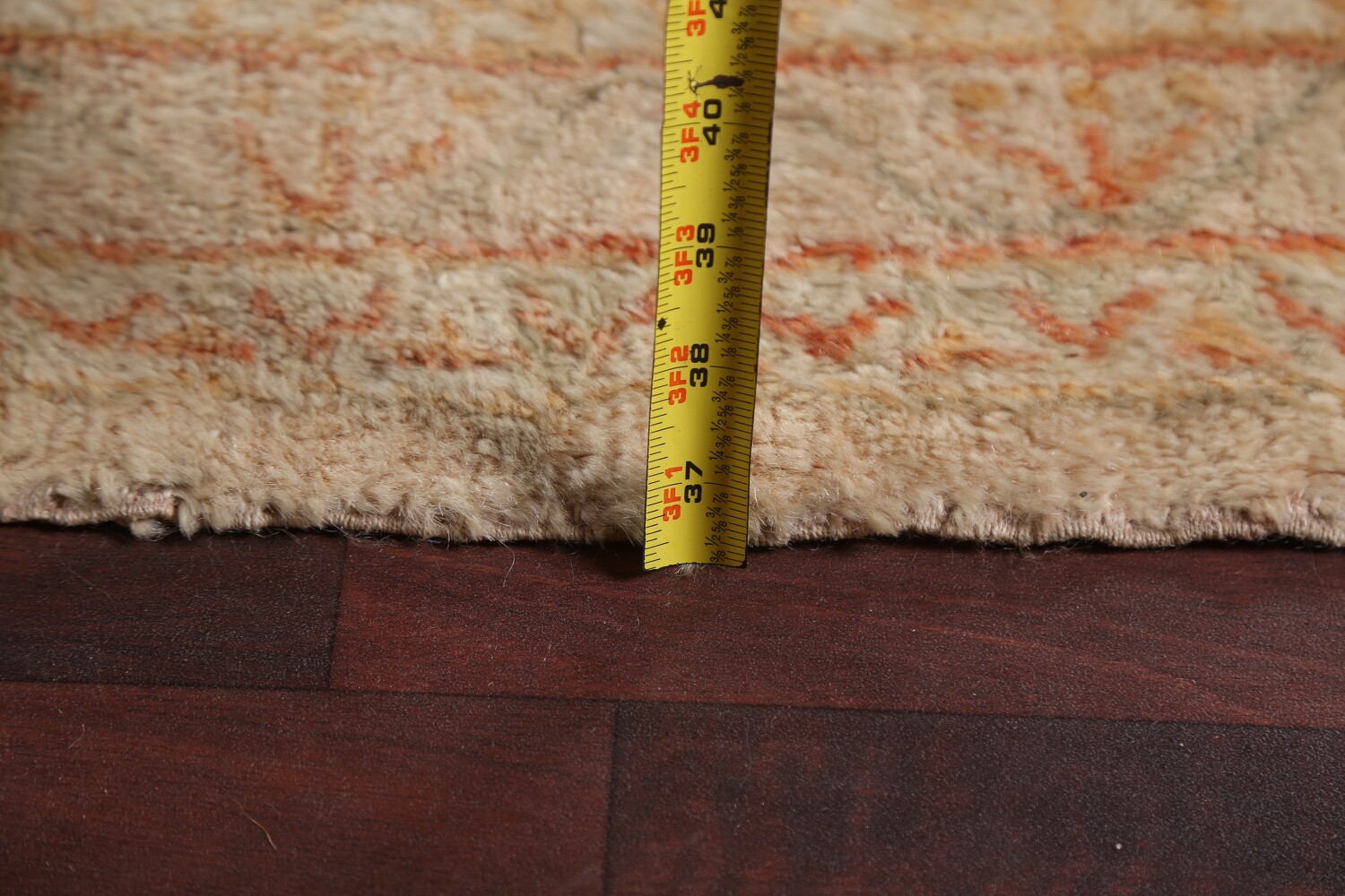 Pre-1900 Antique Vegetable Dye Oushak ANGORA Turkish Rug 13x14