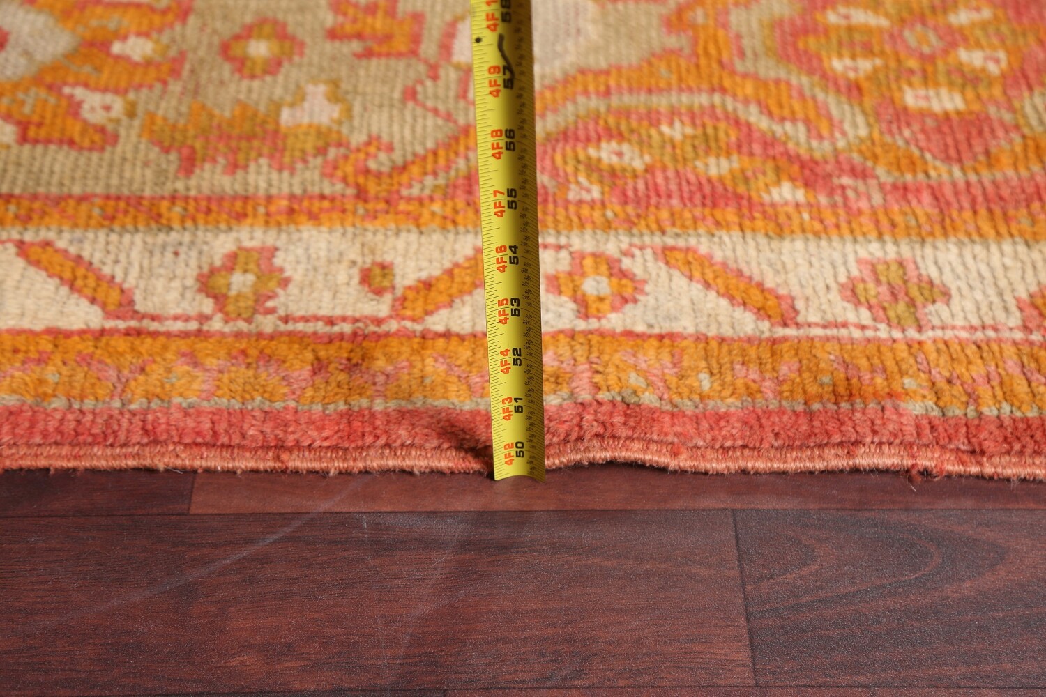 Pre-1900 Antique Oushak Handmade Turkish Rug 15x20 Vegetable Dye