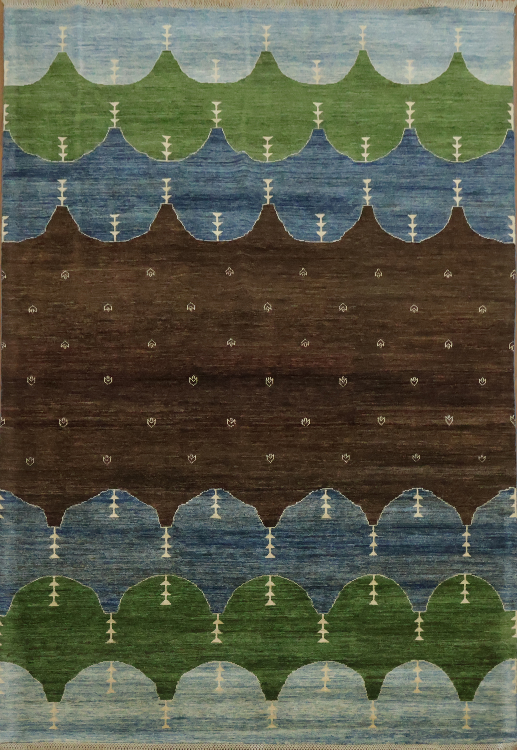 Geometric Wool Gabbeh Kashkoli Oriental Area Rug 6x9