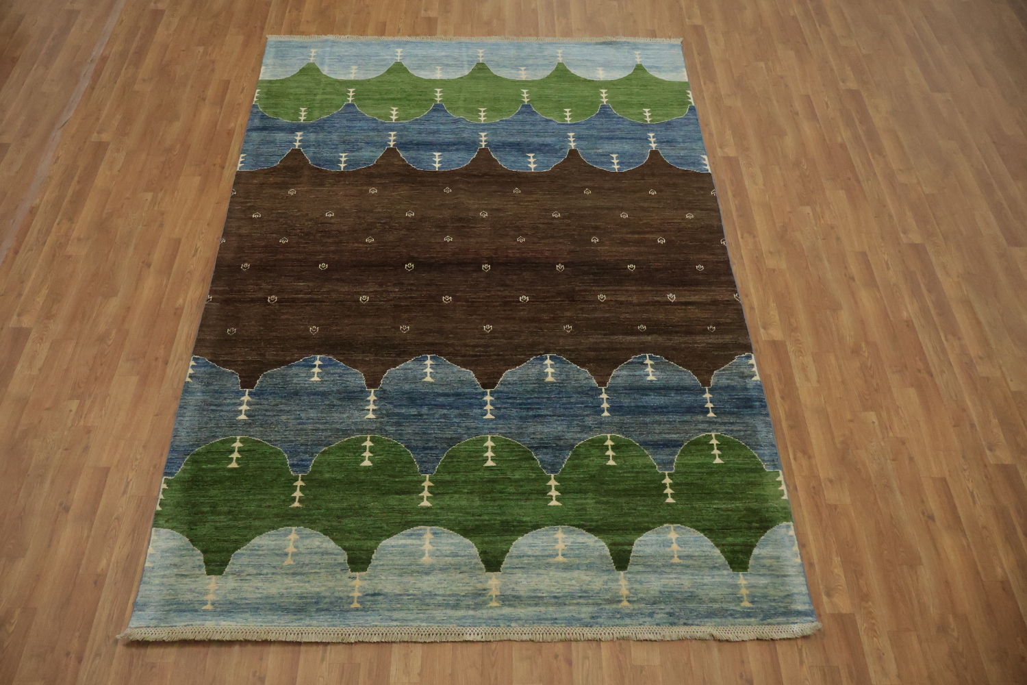 Geometric Wool Gabbeh Kashkoli Oriental Area Rug 6x9