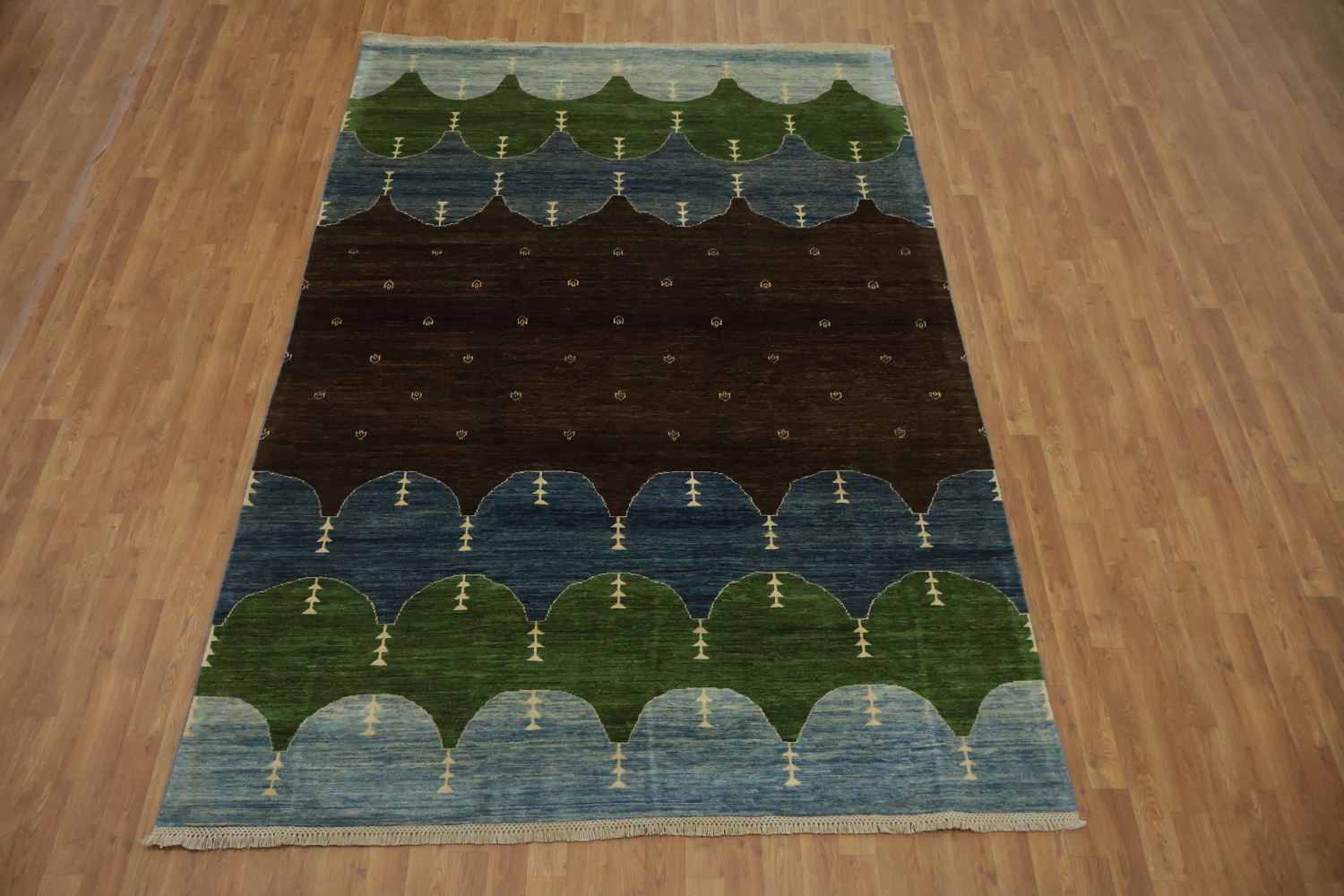 Geometric Wool Gabbeh Kashkoli Oriental Area Rug 6x9