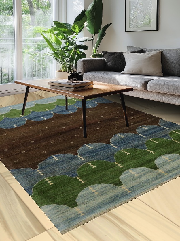 Geometric Wool Gabbeh Kashkoli Oriental Area Rug 6x9