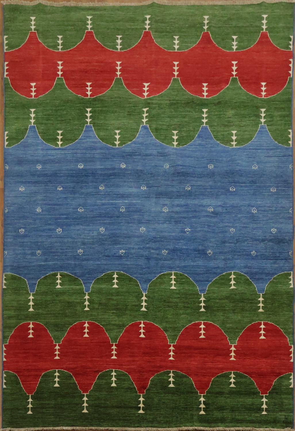 Vegetable Dye Gabbeh Kashkoli Oriental Wool Rug 6x9