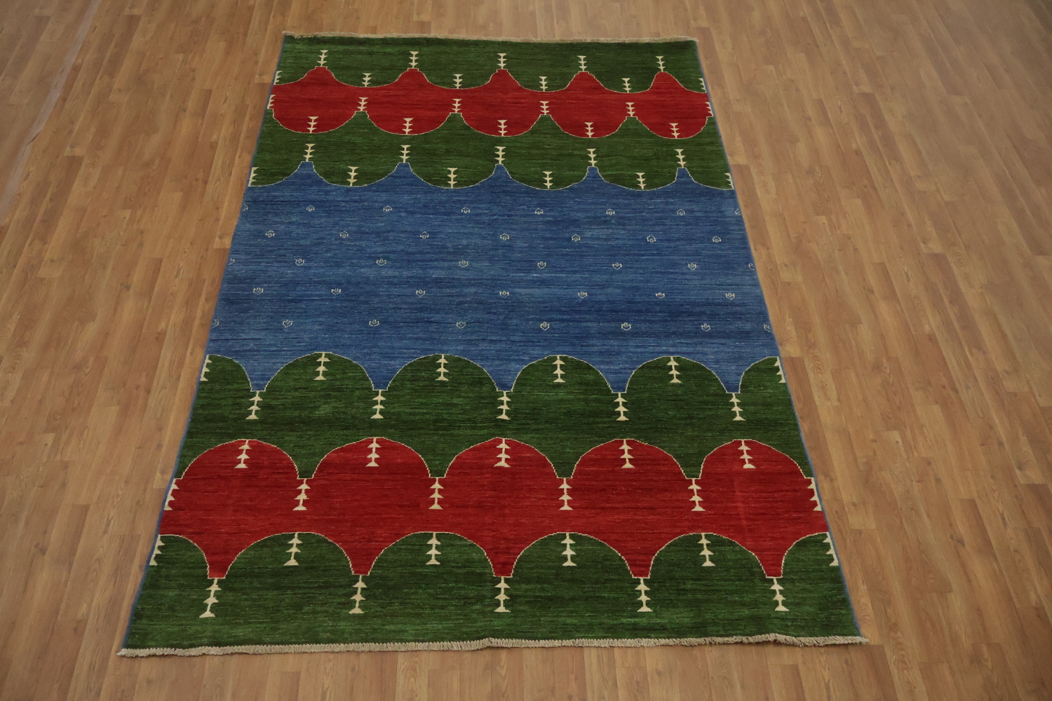 Vegetable Dye Gabbeh Kashkoli Oriental Wool Rug 6x9