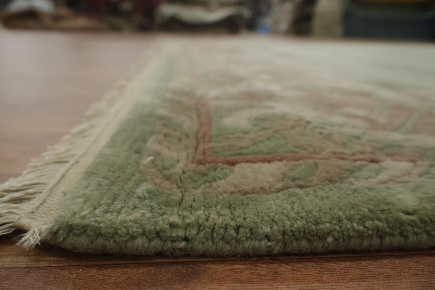 Bordered Wool Nepalese Oriental Area Rug 7x10