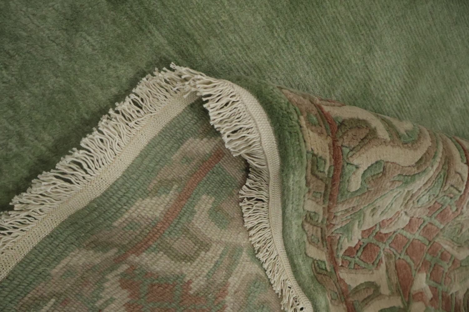 Bordered Wool Nepalese Oriental Area Rug 7x10