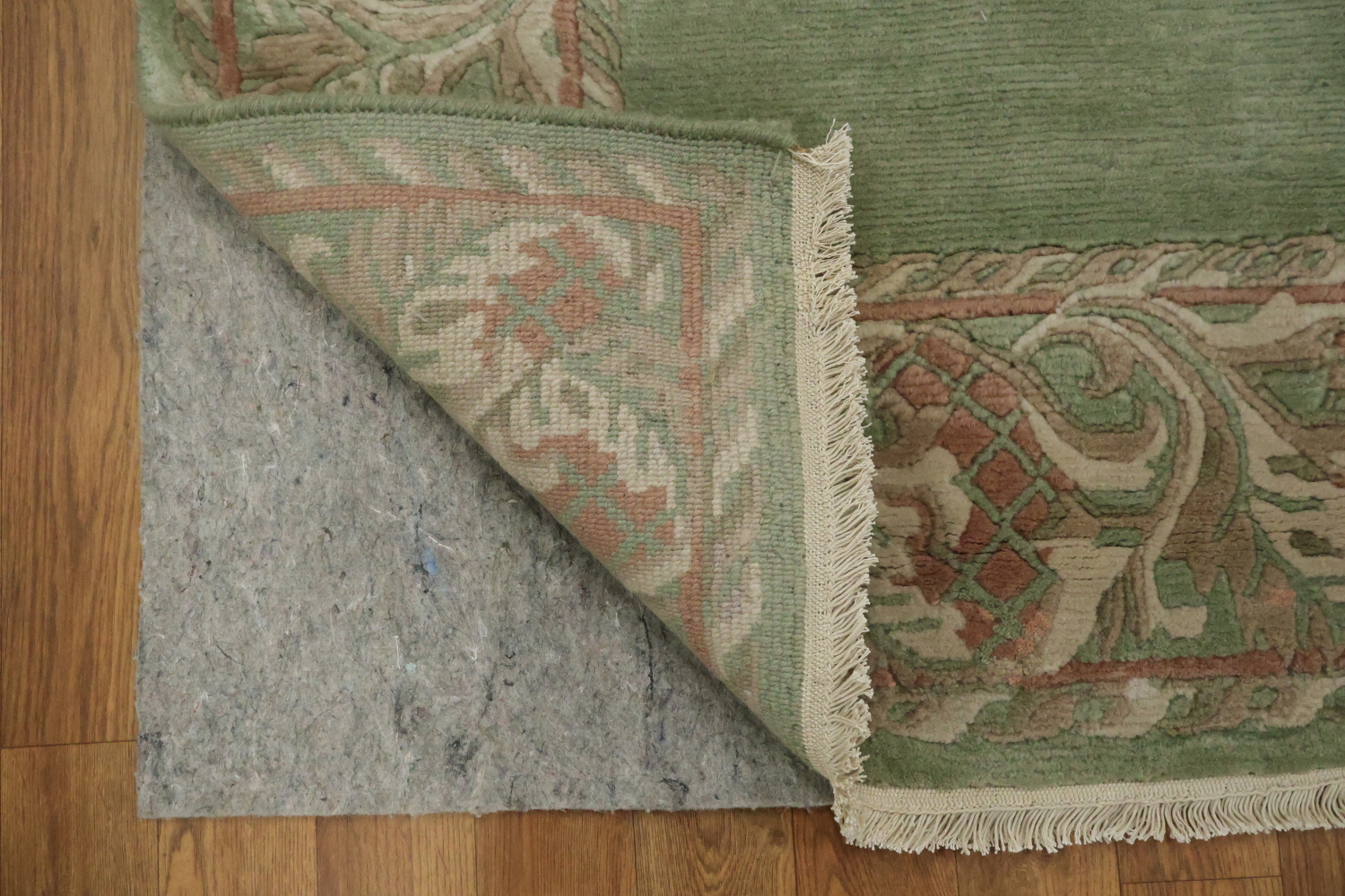 Bordered Wool Nepalese Oriental Area Rug 7x10