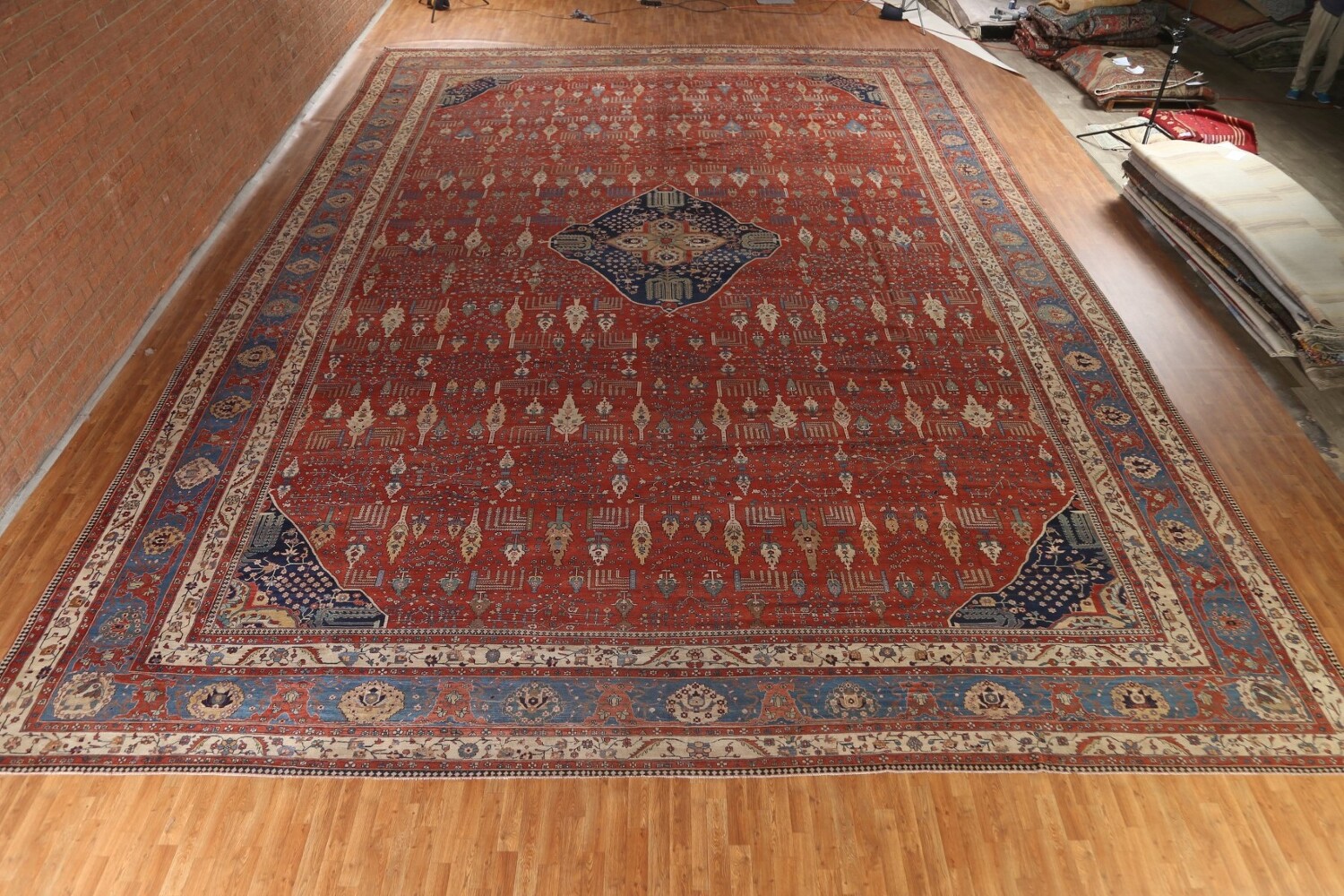 Pre-1900 Antique Vegetable Dye Sarouk Farahan Persian Rug 20x30
