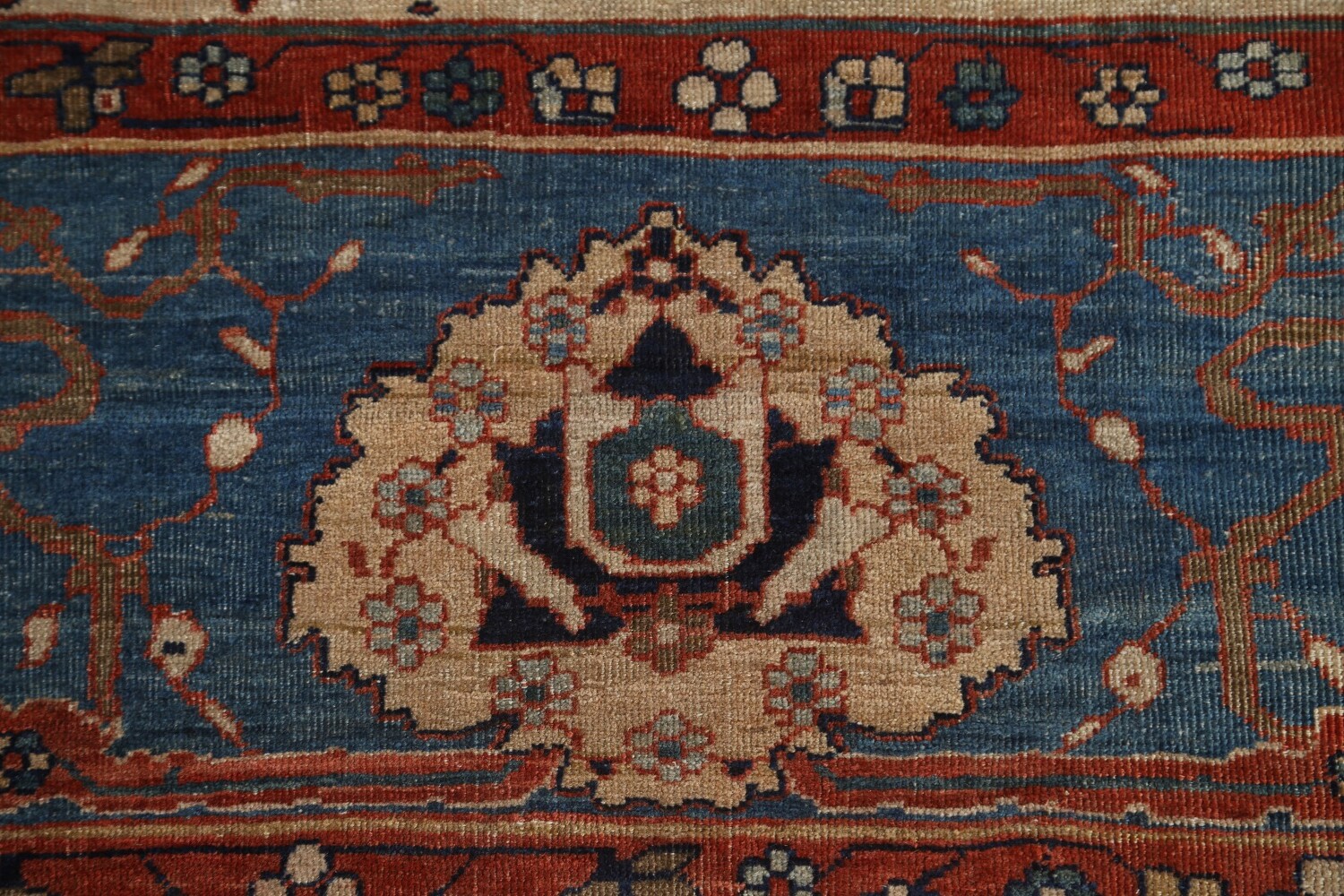Pre-1900 Antique Vegetable Dye Sarouk Farahan Persian Rug 20x30