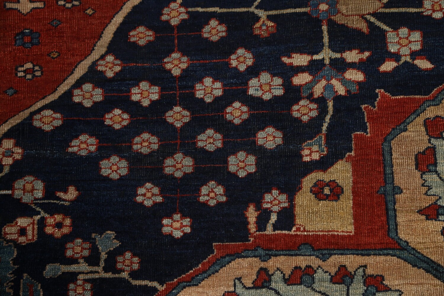 Pre-1900 Antique Vegetable Dye Sarouk Farahan Persian Rug 20x30