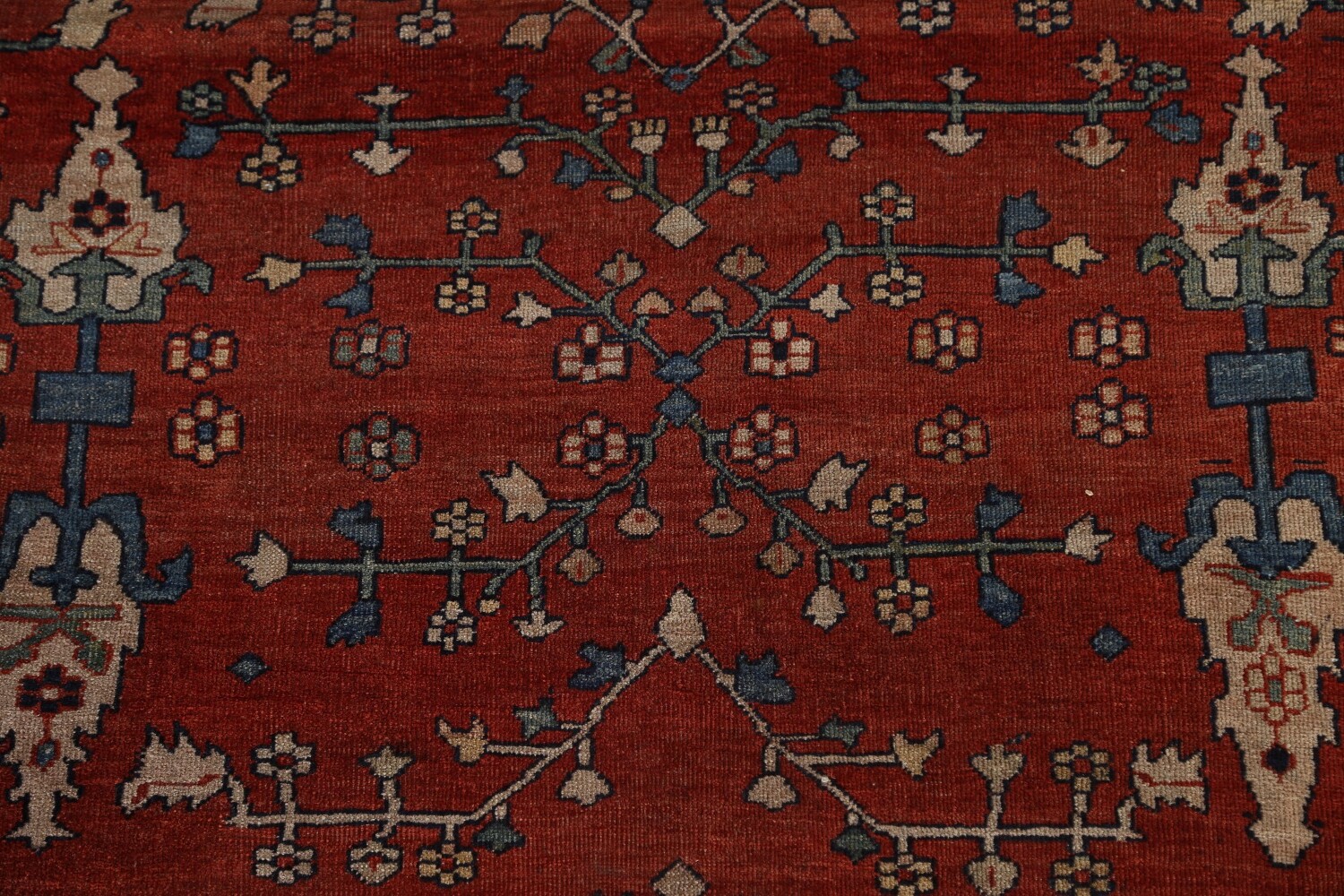 Pre-1900 Antique Vegetable Dye Sarouk Farahan Persian Rug 20x30