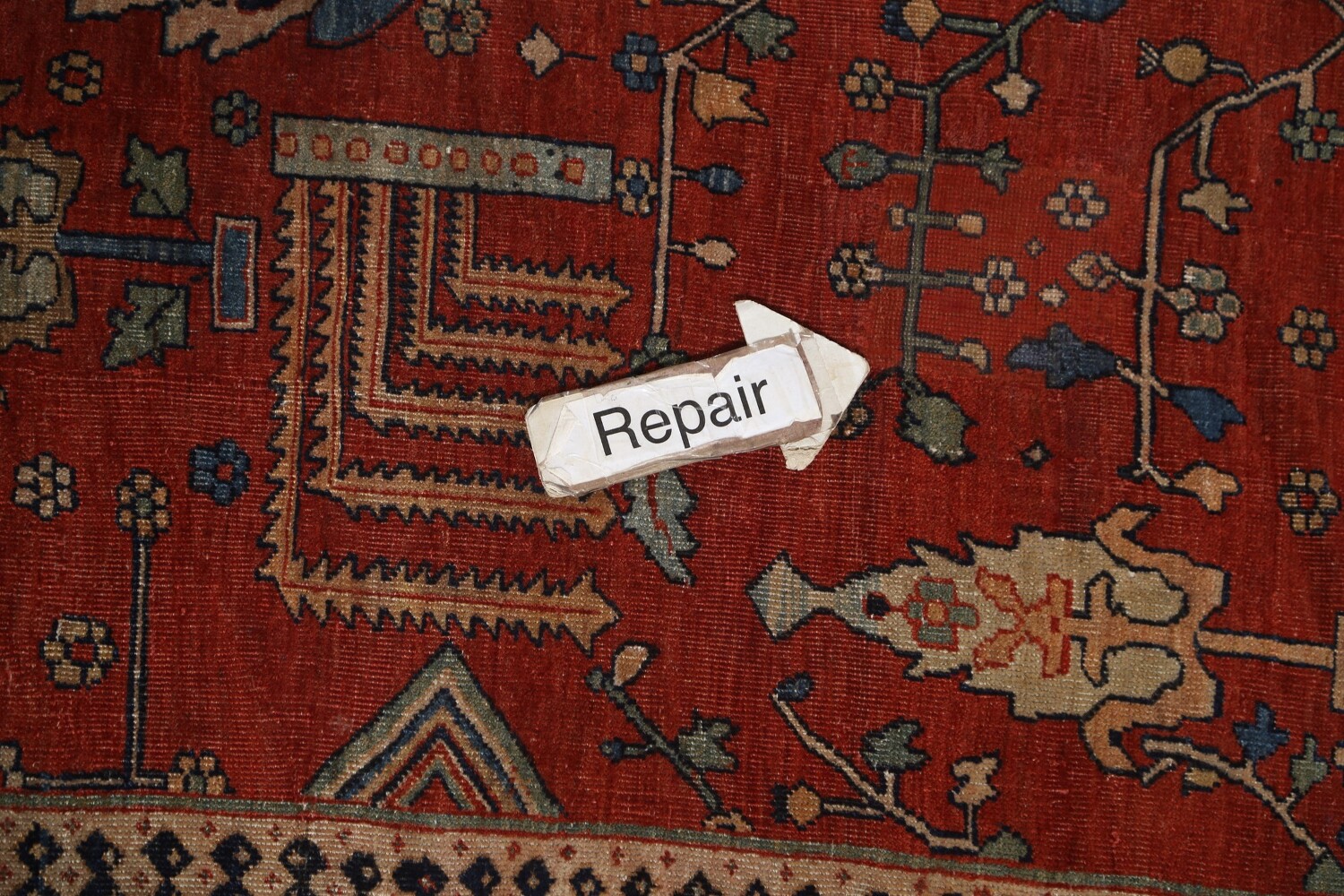 Pre-1900 Antique Vegetable Dye Sarouk Farahan Persian Rug 20x30